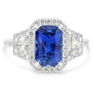 Emerald Cut Sapphire Ring — view 1