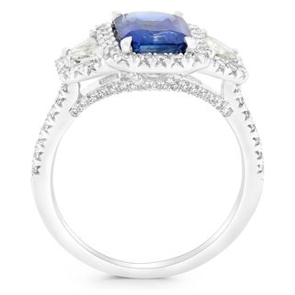 Emerald Cut Sapphire Ring — view 2