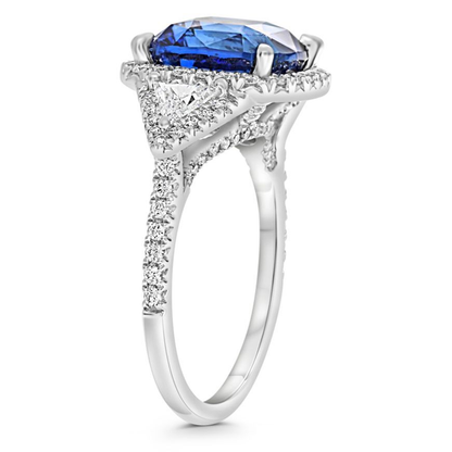 Cushion Sapphire Ring — view 2