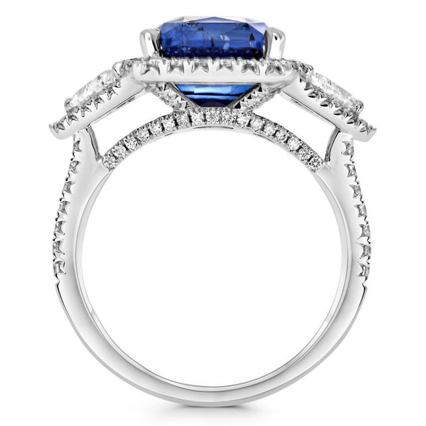 Cushion Sapphire Ring — view 3