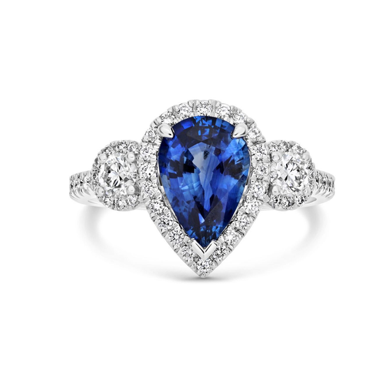 Pear Shape Sapphire Ring — view 1
