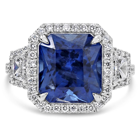 Emerald Cut Sapphire Ring — view 1