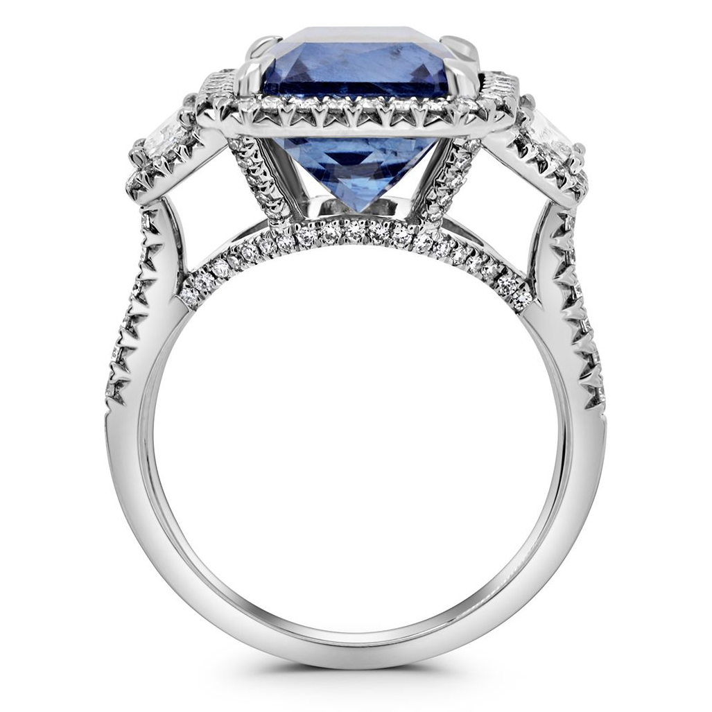 Emerald Cut Sapphire Ring — view 2