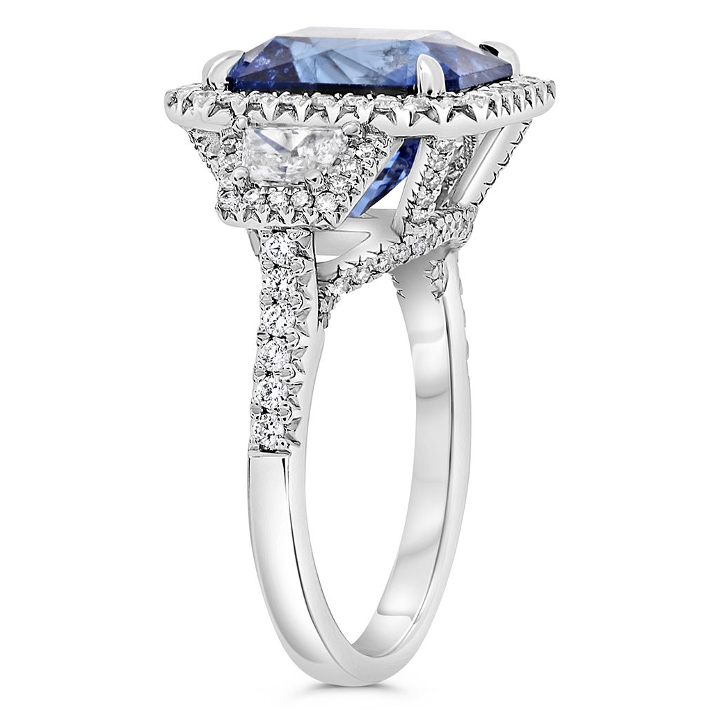 Emerald Cut Sapphire Ring — view 3