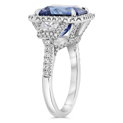 Emerald Cut Sapphire Ring — view 3