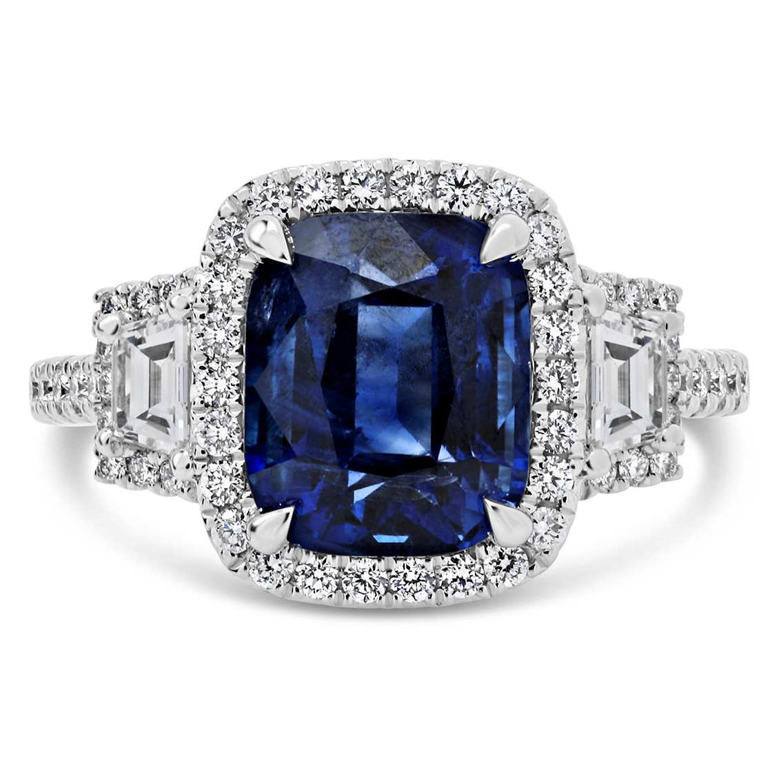 Cushion Sapphire Ring — view 1