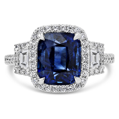 Cushion Sapphire Ring — view 1
