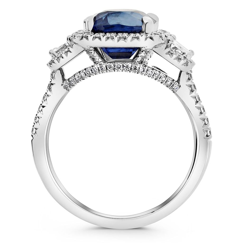 Cushion Sapphire Ring — view 2