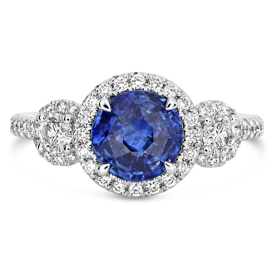 Round Sapphire Ring — view 1