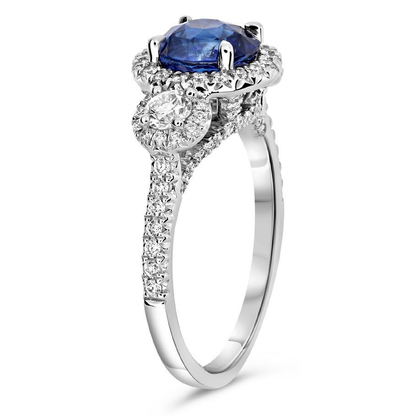 Round Sapphire Ring — view 3