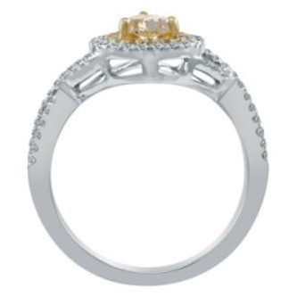 Pear Shape Pink Diamond Ring — view 2