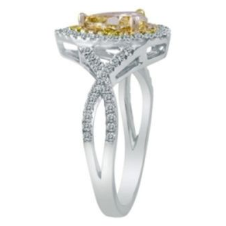 Pear Shape Pink Diamond Ring — view 3
