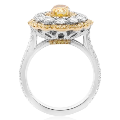 Two Tone Flowering Diamond Ring — view 2
