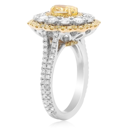 Two Tone Flowering Diamond Ring — view 3