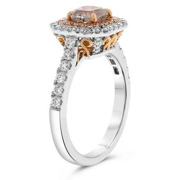 Radiant Pink Diamond Ring — view 3