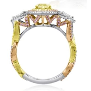 Marquise Fancy Yellow Diamond Ring — view 2