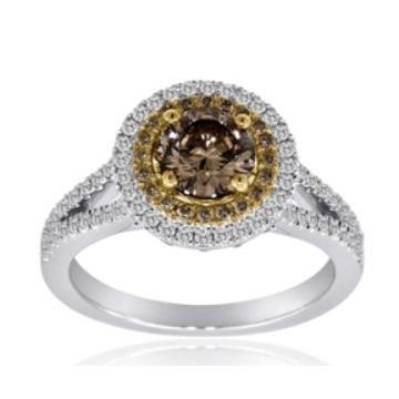 Round Fancy Yellow Diamond Ring — view 1