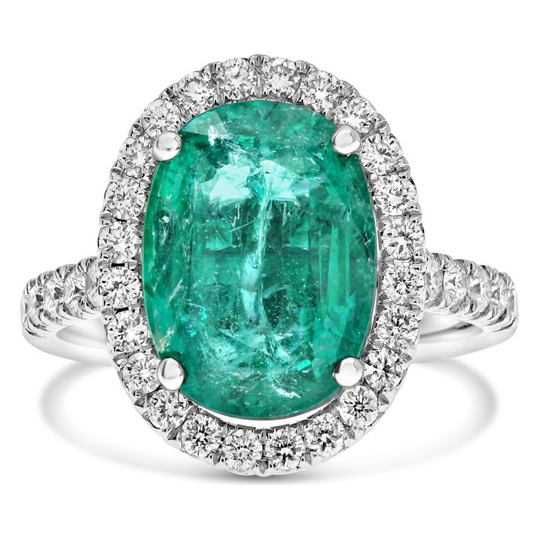 Oval Emerald Ring — view 1