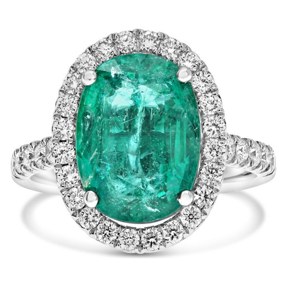 Oval Emerald Ring — view 1