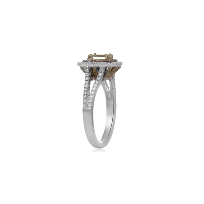 Radiant Fancy Yellow Diamond Ring — view 1