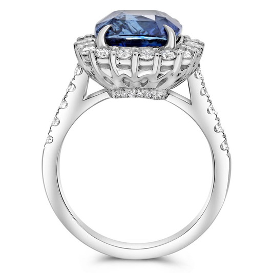 Platinum Sappire & Diamond Ring — view 2