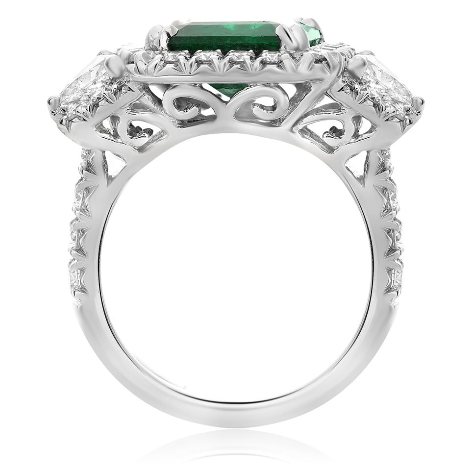 Cushion Emerald Ring — view 2