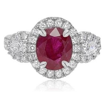 Oval Ruby Ring — view 1