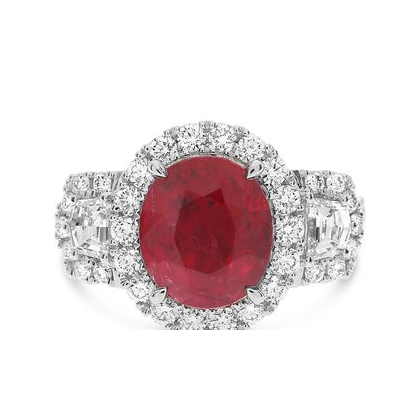 Oval Ruby Ring — view 1