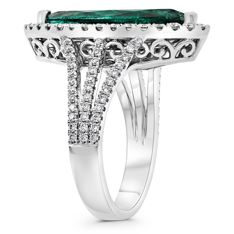 Marquise Emerald Ring — view 3