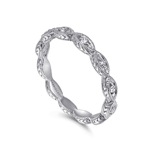 14K White Gold Diamond Bujukan Marquise Station Ring — Gabriel & Co. LR4381W45JJ