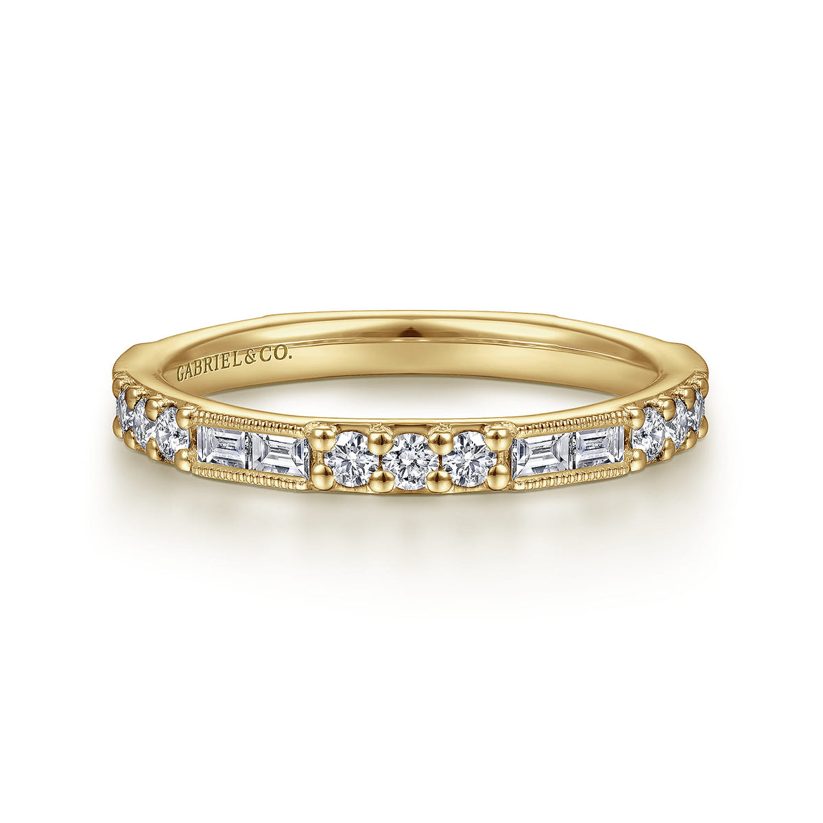 Stackable Ring 14K Yellow Gold Diamond 0.55ct — Gabriel & Co. LR4572Y45JJ