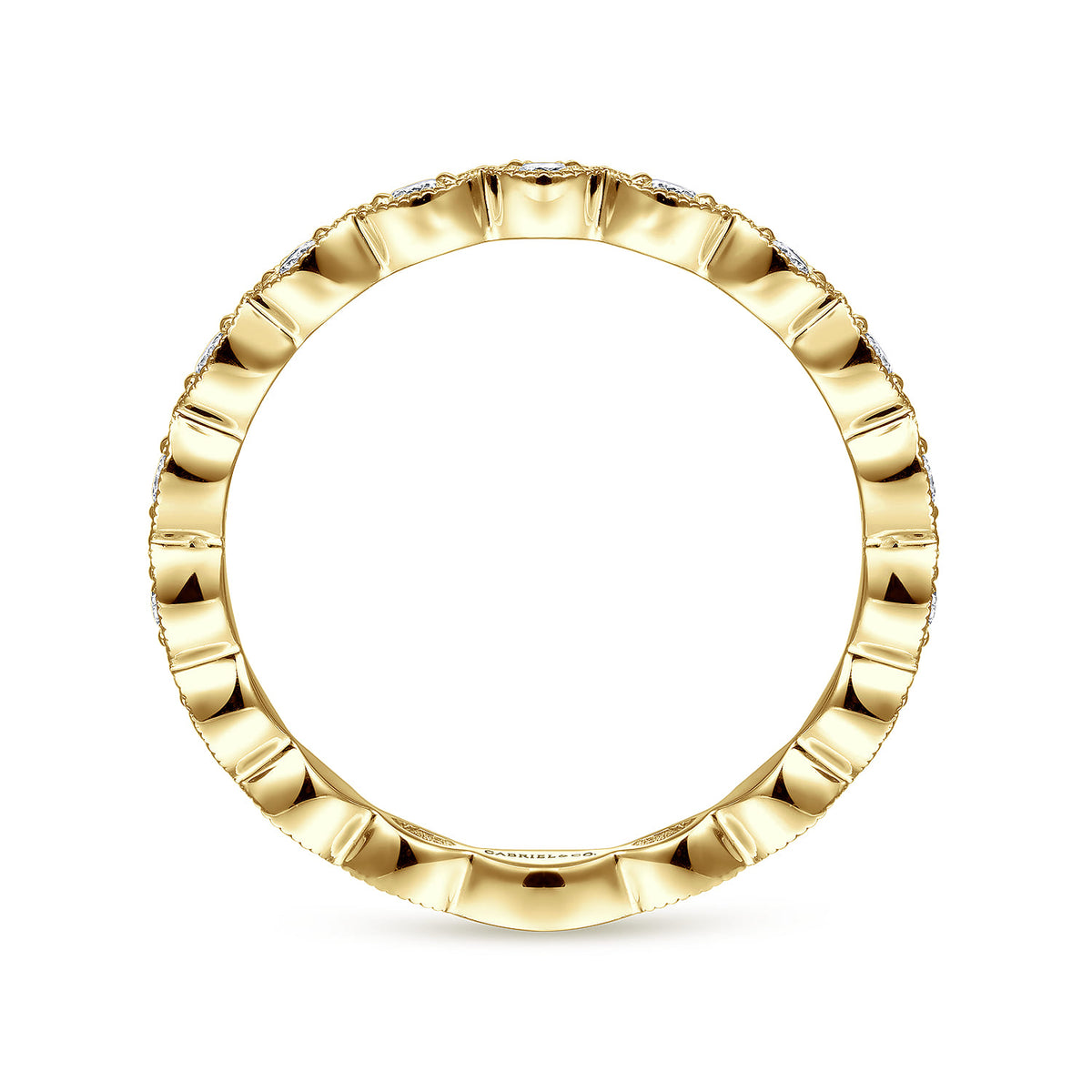 14K Yellow Gold Marquise Station Diamond Stackable Ring — Gabriel & Co. LR4794Y45JJ