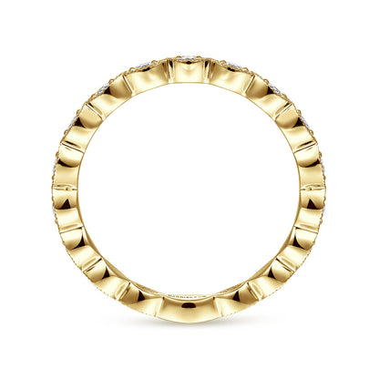14K Yellow Gold Marquise Station Diamond Stackable Ring — Gabriel & Co. LR4794Y45JJ