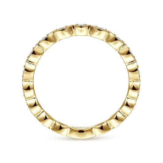 14K Yellow Gold Marquise Station Diamond Stackable Ring — Gabriel & Co. LR4794Y45JJ