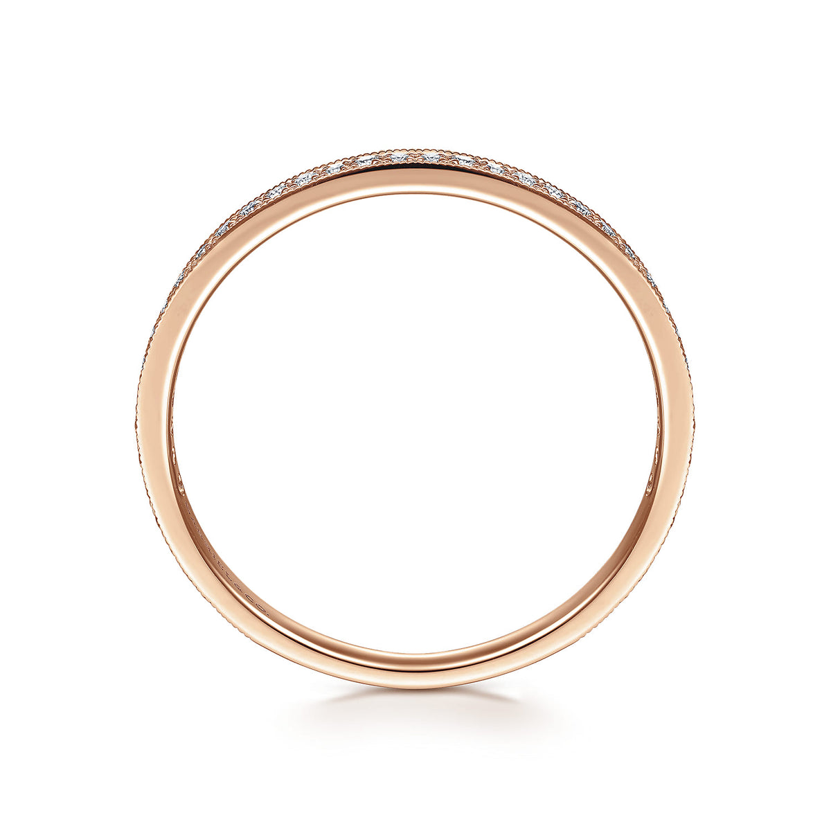 14k Rose Gold Pave Diamond Eternity Stackable Ring — Gabriel & Co. LR4862K45JJ
