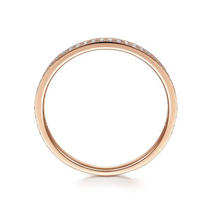 14k Rose Gold Pave Diamond Eternity Stackable Ring — Gabriel & Co. LR4862K45JJ