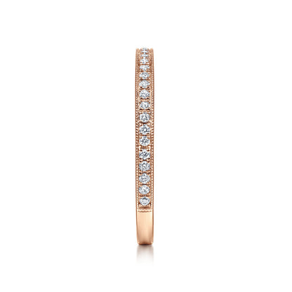 14k Rose Gold Pave Diamond Eternity Stackable Ring — Gabriel & Co. LR4862K45JJ