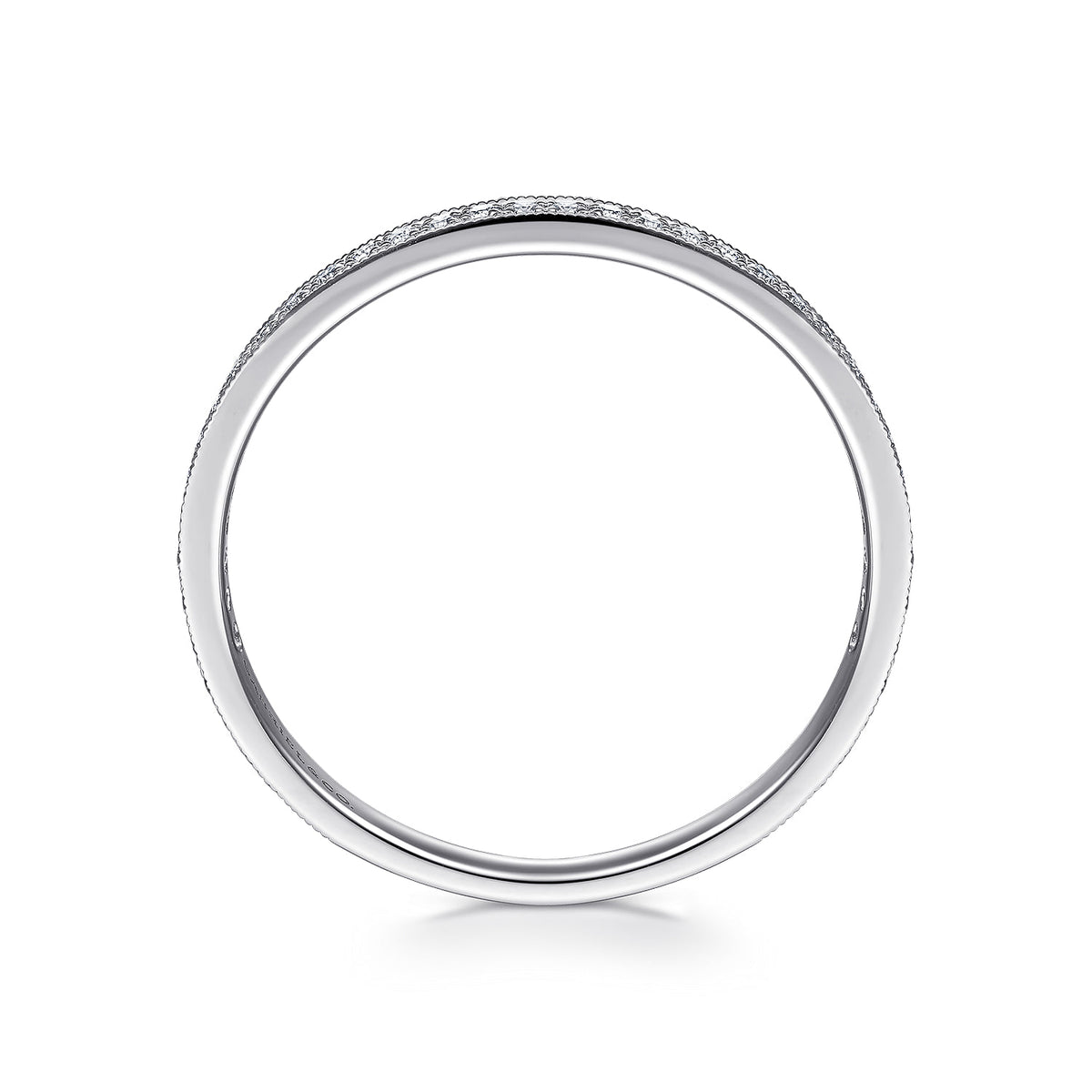 14K White Gold Pave Diamond Eternity Stackable Ring — Gabriel & Co. LR4862W45JJ