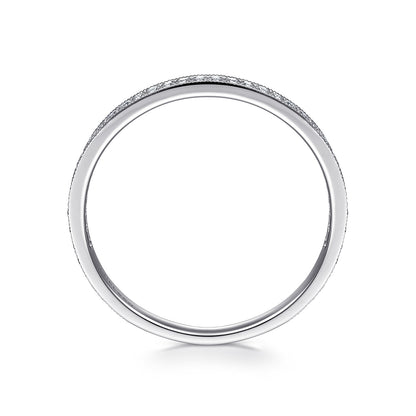 14K White Gold Pave Diamond Eternity Stackable Ring — Gabriel & Co. LR4862W45JJ
