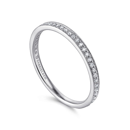 14K White Gold Pave Diamond Eternity Stackable Ring — Gabriel & Co. LR4862W45JJ