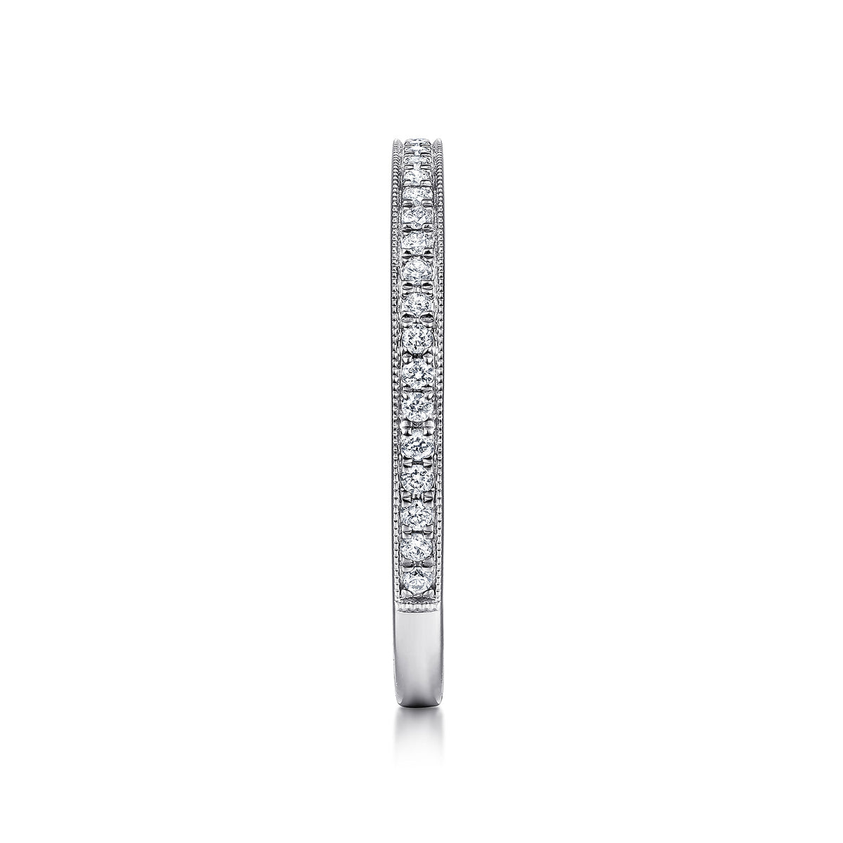 14K White Gold Pave Diamond Eternity Stackable Ring — Gabriel & Co. LR4862W45JJ