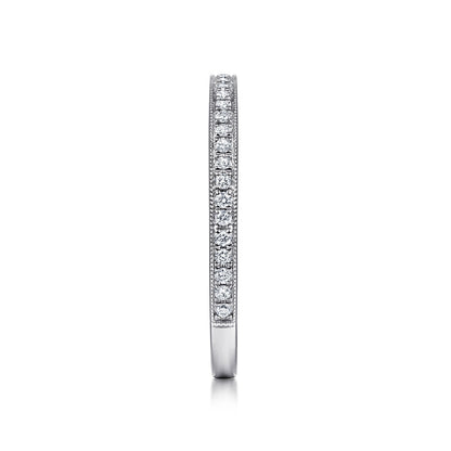 14K White Gold Pave Diamond Eternity Stackable Ring — Gabriel & Co. LR4862W45JJ