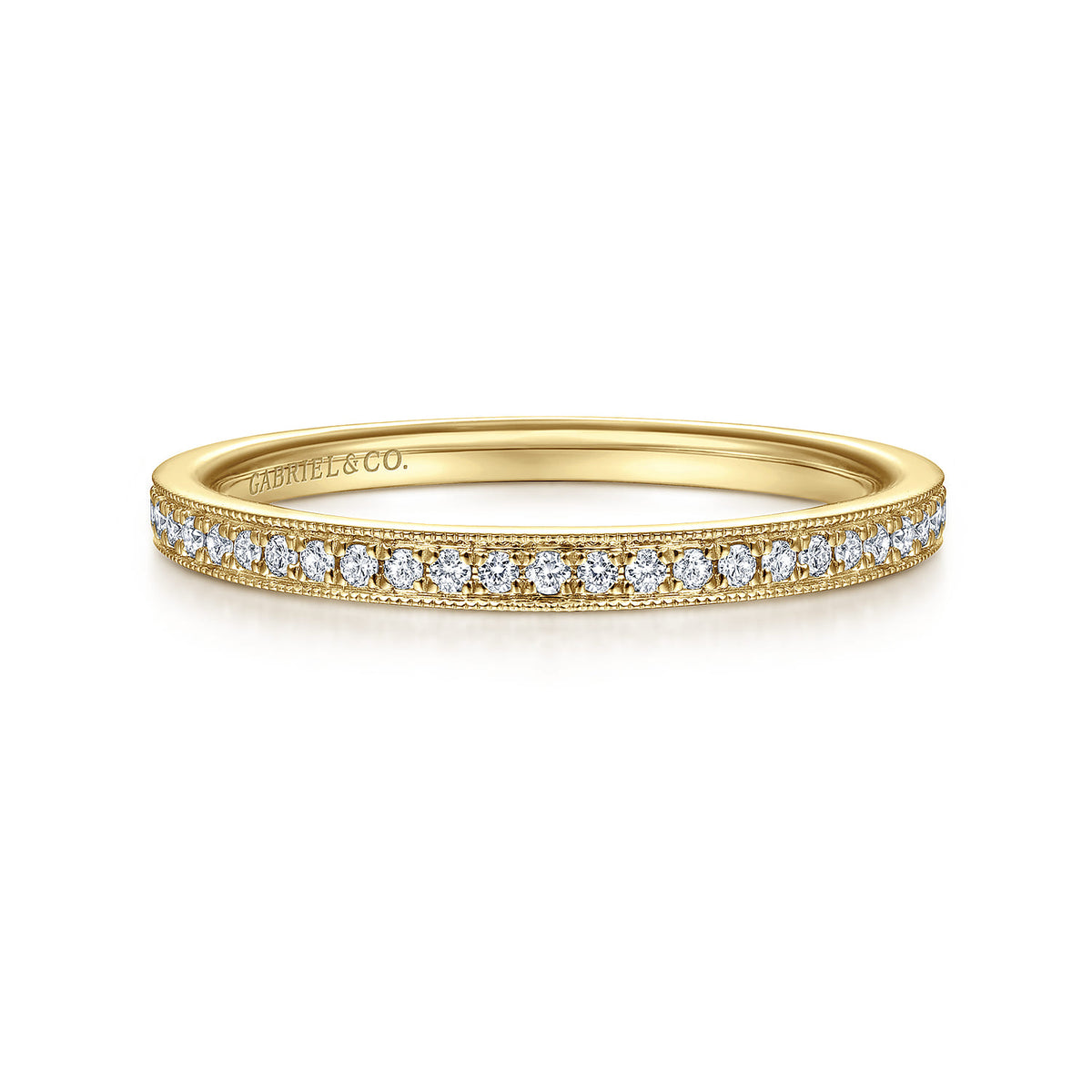 Stackable Ring 14K Yellow Gold Diamond 0.12ct — Gabriel & Co. LR4862Y45JJ