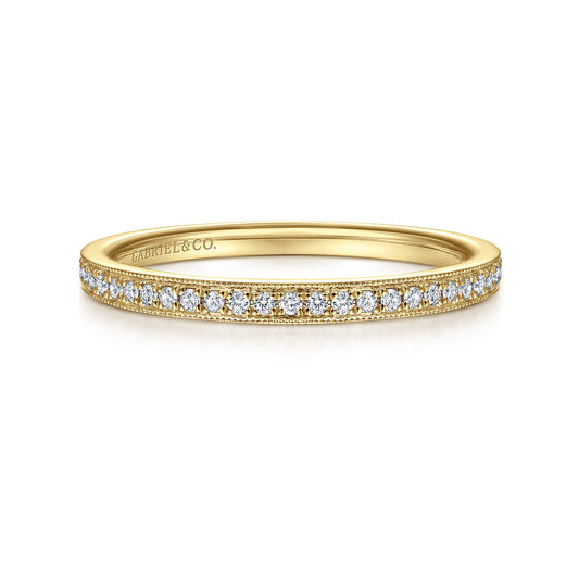 Stackable Ring 14K Yellow Gold Diamond 0.12ct — Gabriel & Co. LR4862Y45JJ