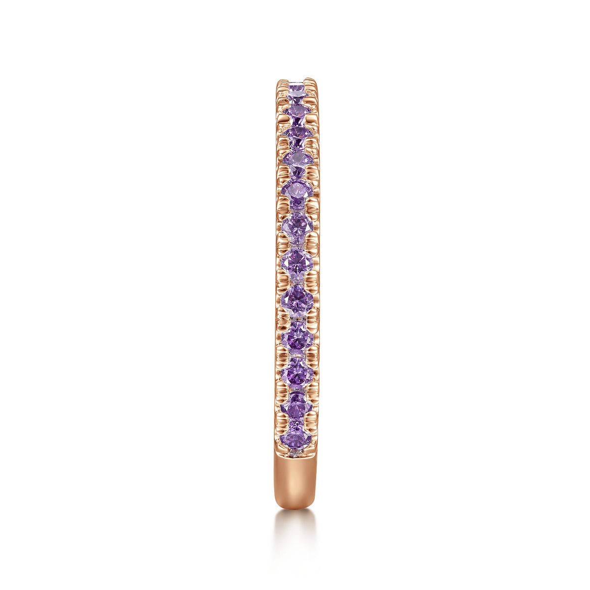 14K Rose Gold Amethyst Stackable Ring — Gabriel & Co. LR50889K4JAM