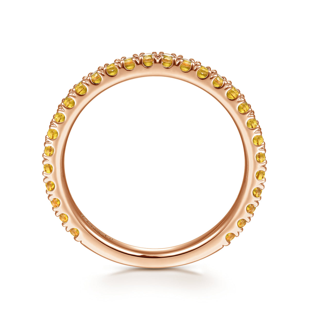 14K Rose Gold Citrine Stackable Ring — Gabriel & Co. LR50889K4JCT