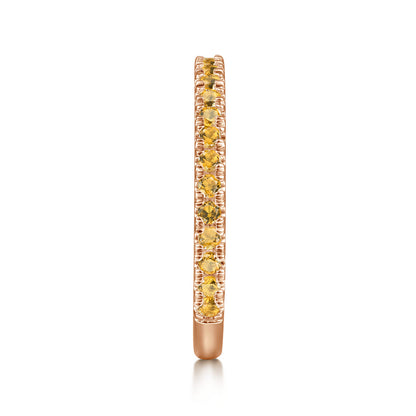 14K Rose Gold Citrine Stackable Ring — Gabriel & Co. LR50889K4JCT