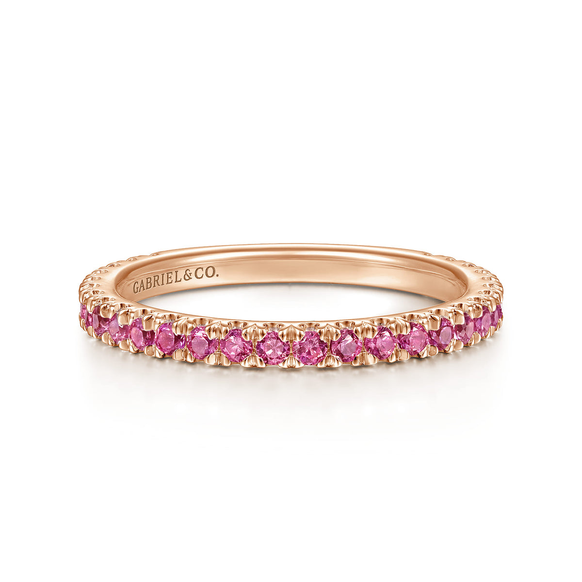 14K Rose Gold Ruby Stackable Ring — Gabriel & Co. LR50889K4JRA