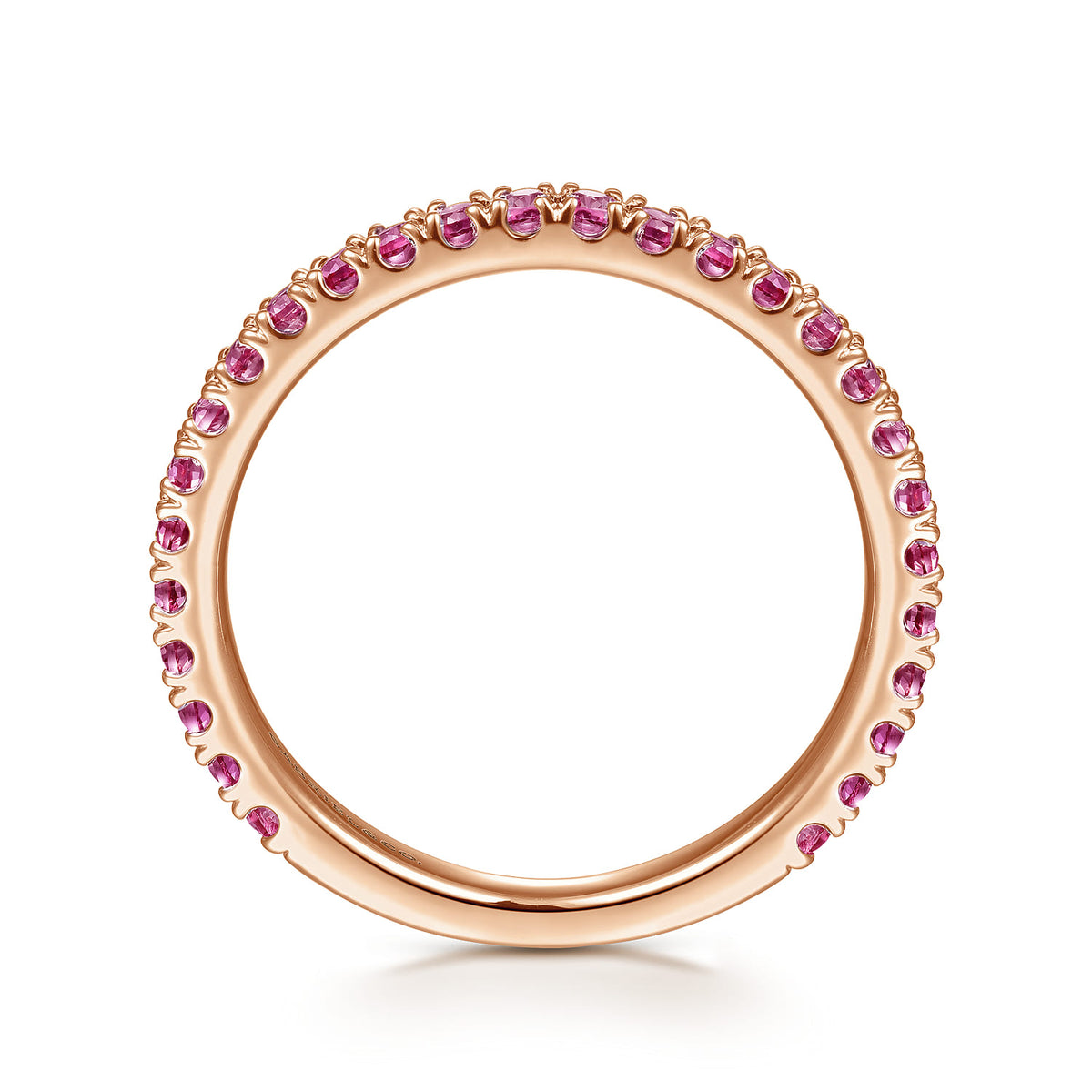 14K Rose Gold Ruby Stackable Ring — Gabriel & Co. LR50889K4JRA