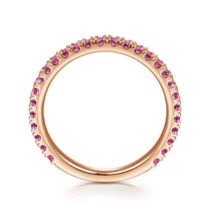 14K Rose Gold Ruby Stackable Ring — Gabriel & Co. LR50889K4JRA